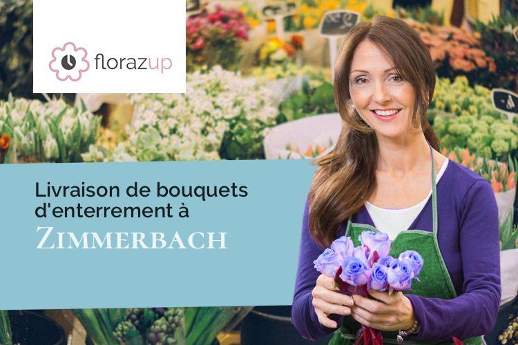 bouquets de fleurs pour des funérailles à Zimmerbach (Haut-Rhin/68230)