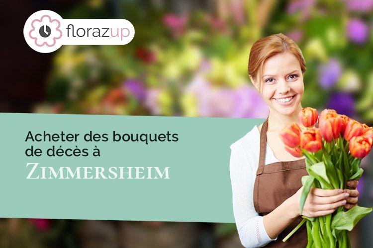 créations florales pour un décès à Zimmersheim (Haut-Rhin/68440)